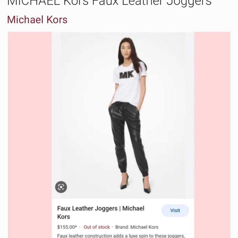 Trendy vegan leather pants